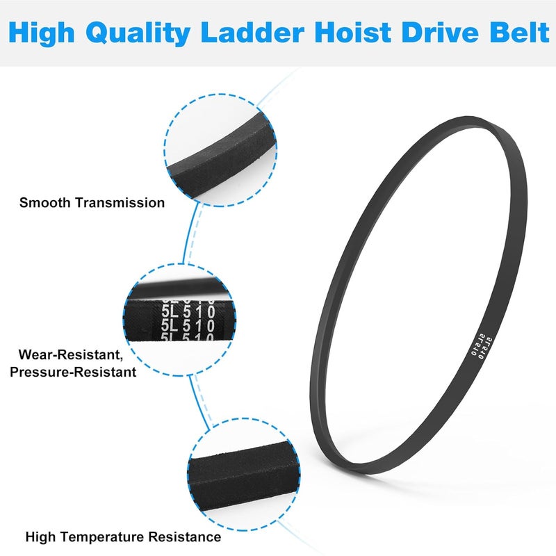 JIOTAR Replacement TranzSporter Ladder Hoist TranzSporter TP250 & TP400 Ladder Hoist Belt Roofing Elevator Replacement Parts 51" V Belt - Image 5